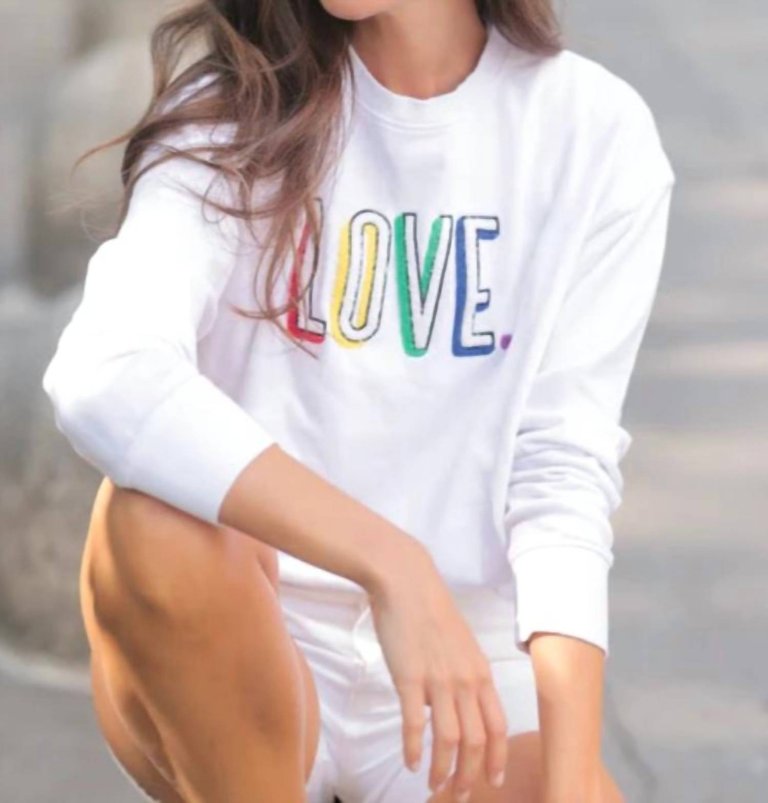 Love Sweatshirt In White - White