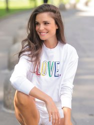 "Love" Sweatshirt - White