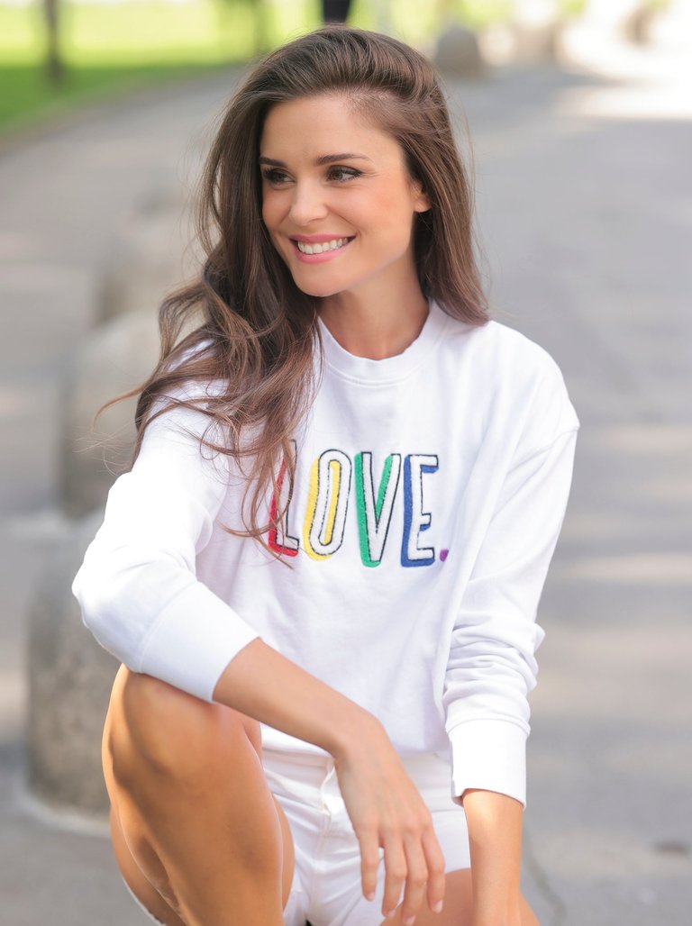 "Love" Sweatshirt - White