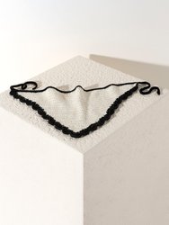 Luna Border Crochet Headscarf - Ivory