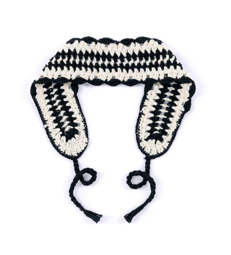 Luna Crochet Headband, Black