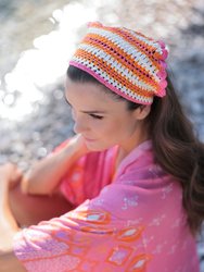 Luna Stripe Crochet Headscarf - Multi