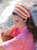 Luna Stripe Crochet Headscarf - Multi