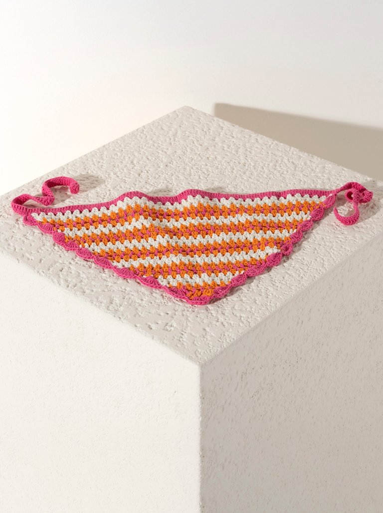 Luna Stripe Crochet Headscarf