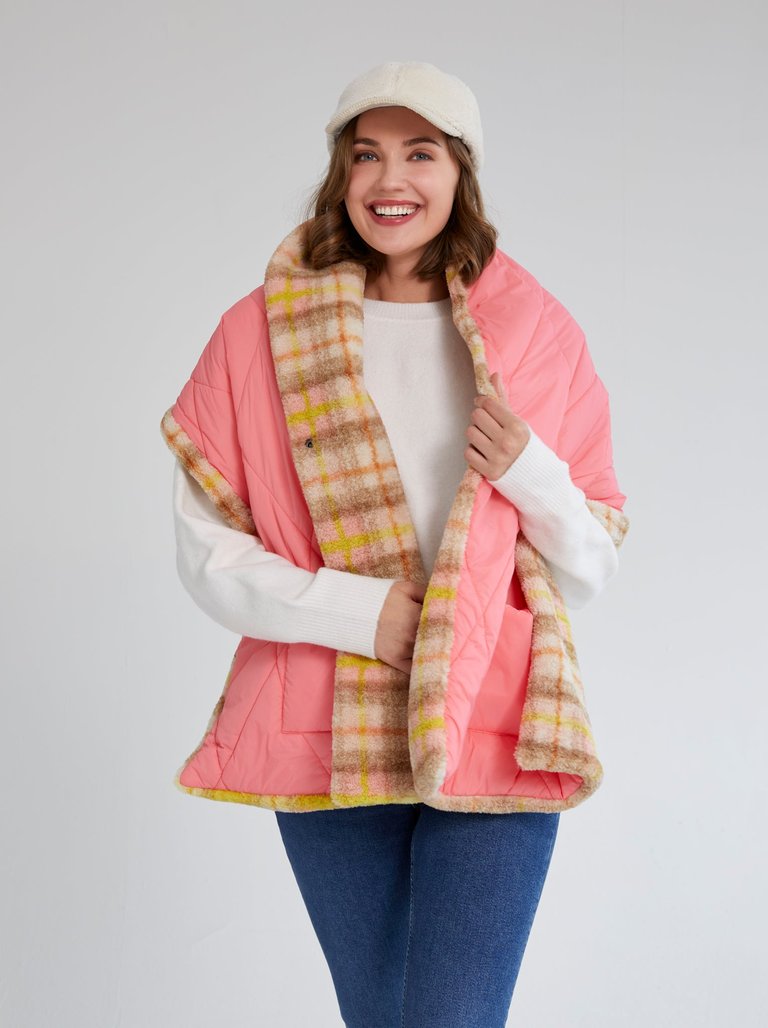 Malena Puffer Wrap, Pink - Pink