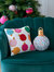 Merry Bauble Sequin Small Pillow, White