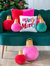 Merry Bauble Small Pillow, Pink