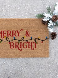 "Merry & Bright" Doormat