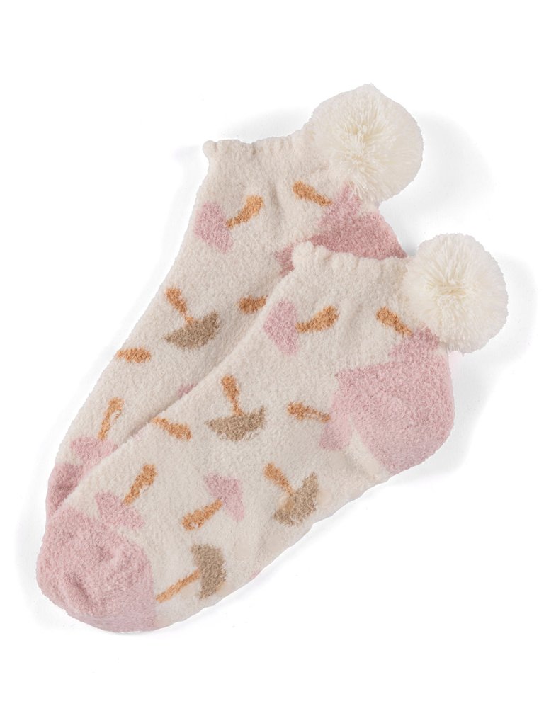 Mushroom Home Socks - Ivory