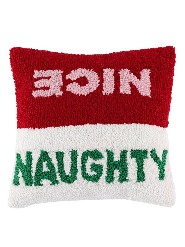 "Naughty/Nice" Pillow - Multi