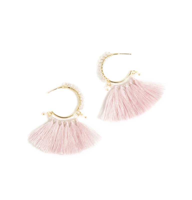 Palma Hoop Earrings, Blush - Blush