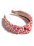 Pearl Embellished Knotted Headband, Pink - Pink