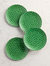 Primavera Set Of 4 Hearts Print Appetizer Plates - Green