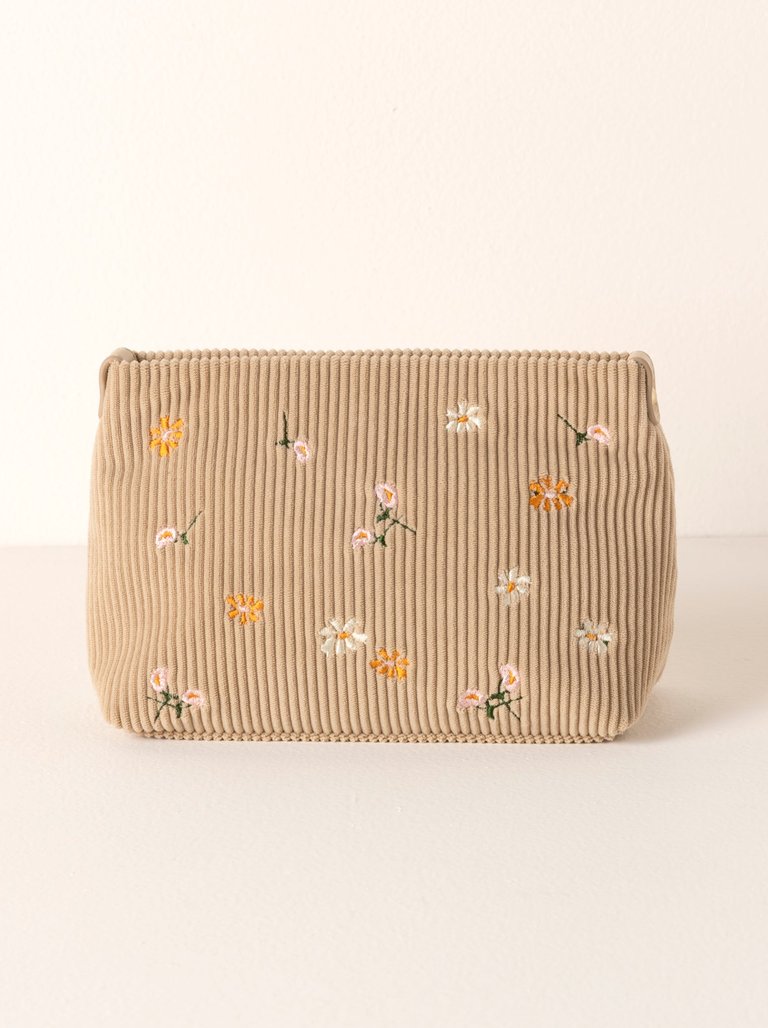 Roux Zip Pouch, Tan