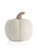 Small Faux Fur Pumpkin Pillow - Ivory