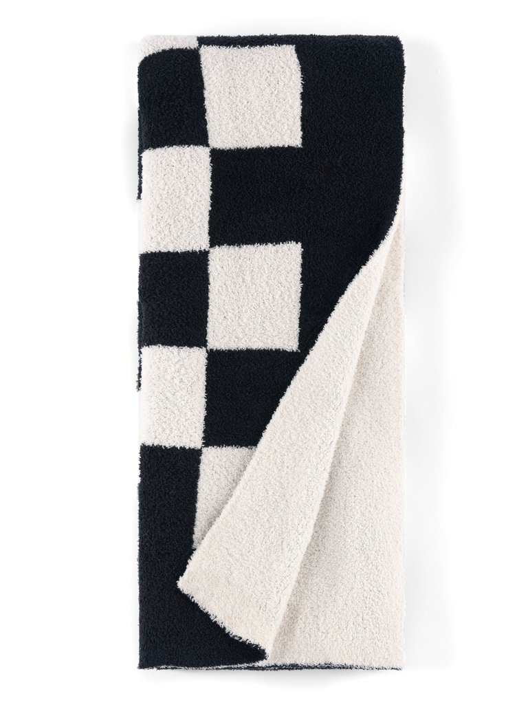 Tanner Reversible Throw, Black - Black