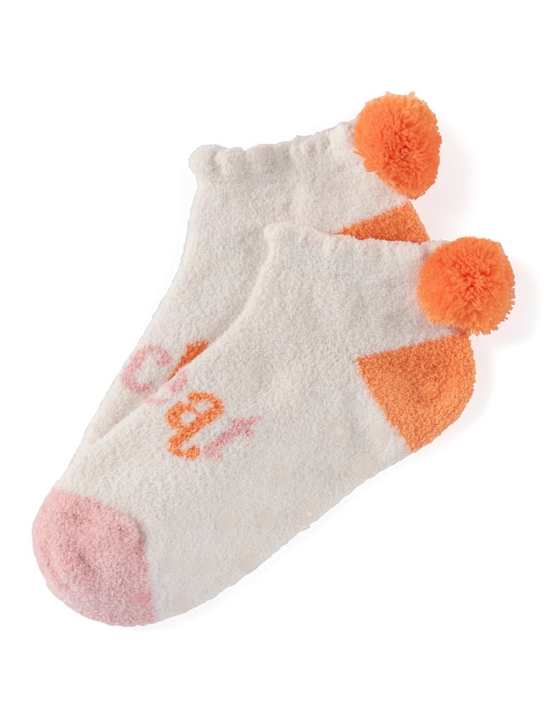 "Trick/Treat" Home Socks - Ivory