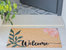 "Welcome" Floral Doormat