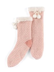 Yancy Slipper Socks, Blush - Blush