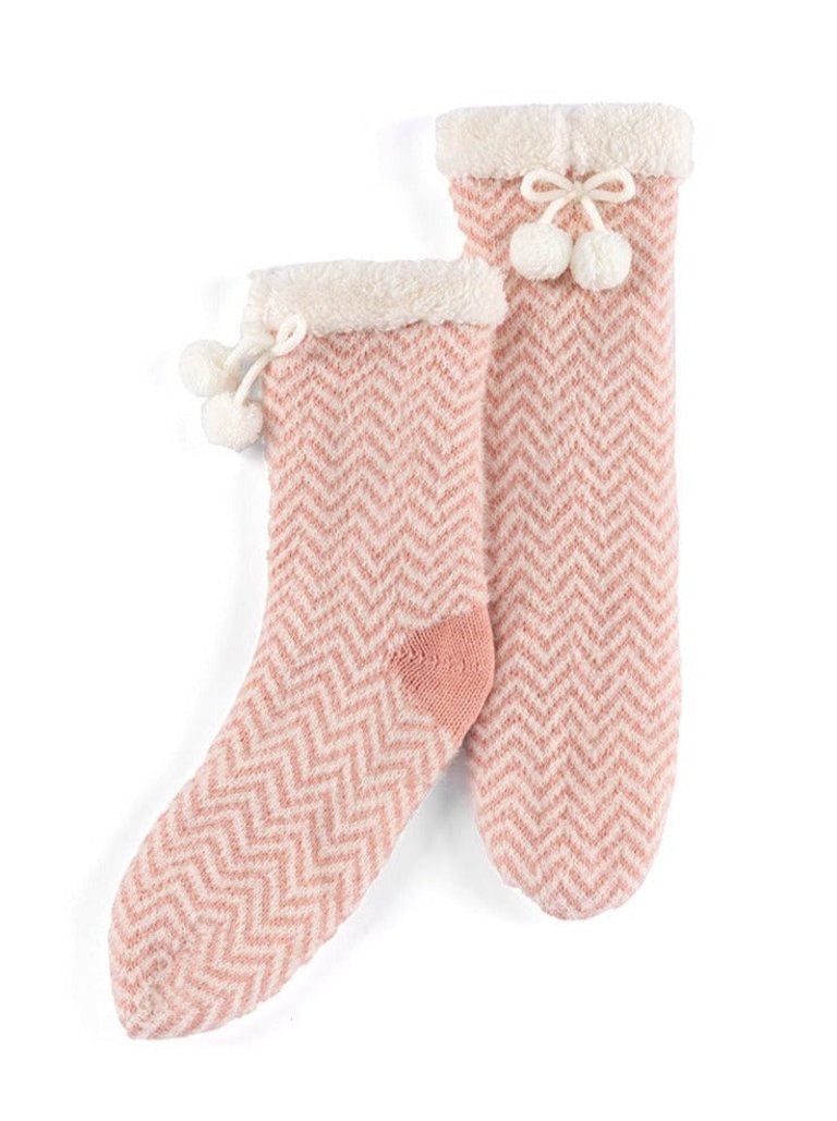 Yancy Slipper Socks, Blush - Blush