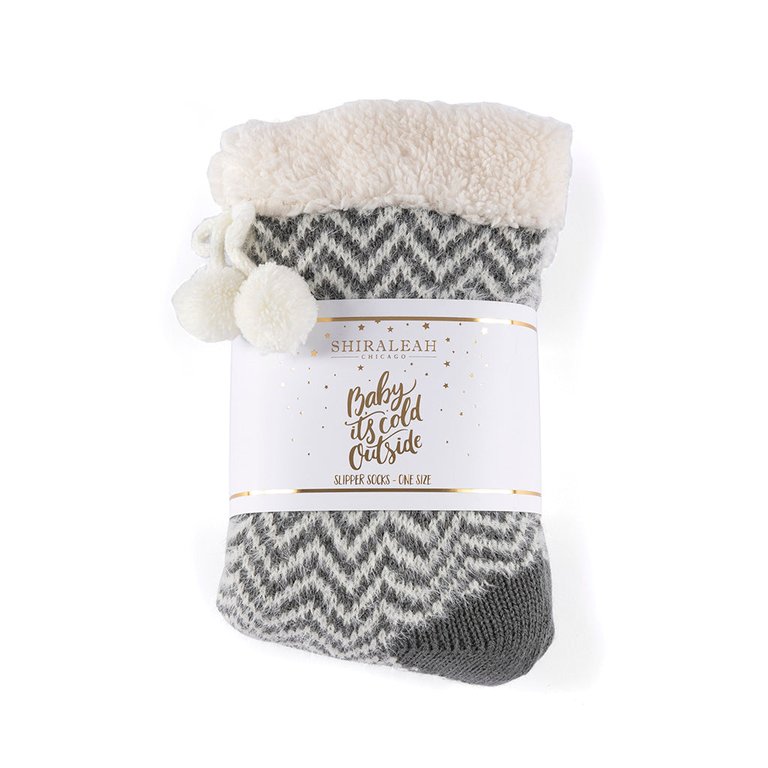 Yancy Slipper Socks - Grey