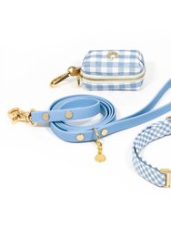 Malibu Blue Gingham Dog Collar