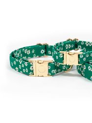 Meadow Green Floral Dog Collar