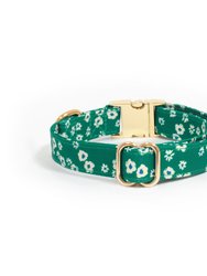 Meadow Green Floral Dog Collar