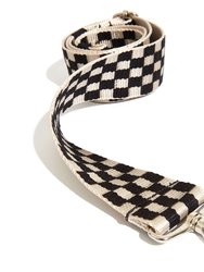 Boardwalk Bag Strap - Black/Cream/Checker