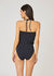 Belted One Piece Swimsuit In Jet