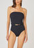 Belted One Piece Swimsuit In Jet - Jet