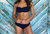 Geo Eyelet Classic Bikini Bottom In Navy