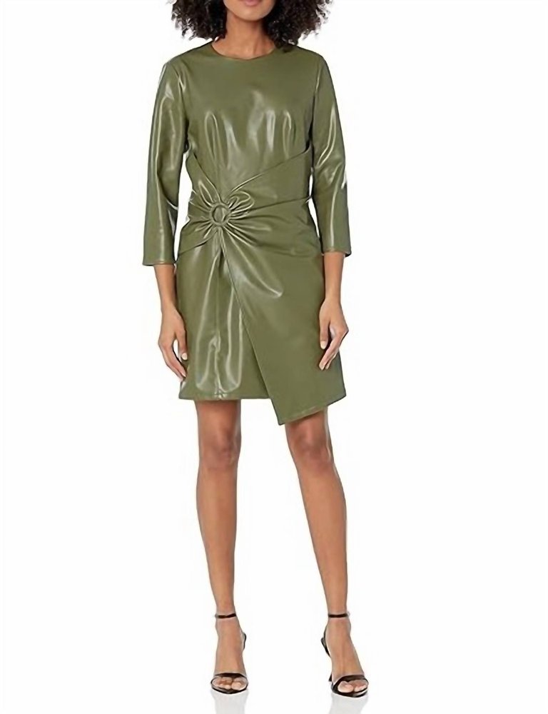 Gilda Dress In Olive - Olive