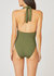 Halter One Piece Swimsuit In Olive