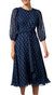 Melrose Chiffon Dress In Navy Blue - Navy Blue