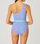 One Shoulder One Piece Swimsuit In Sea Blue/Optic