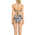 Punchy Floral Knot Front Bandeau Bikini Top In Forest Multi