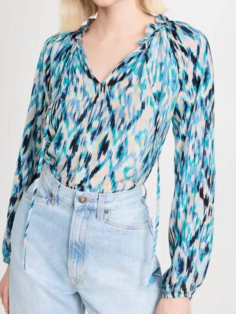 Samson Top In Blue Multi