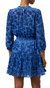 Sasha Velvet Dress In Blue Floral