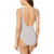 Sport Stripe Rib Tie Waist One Piece In White Multi