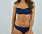 Twist Bandeau Bikini Top In Navy