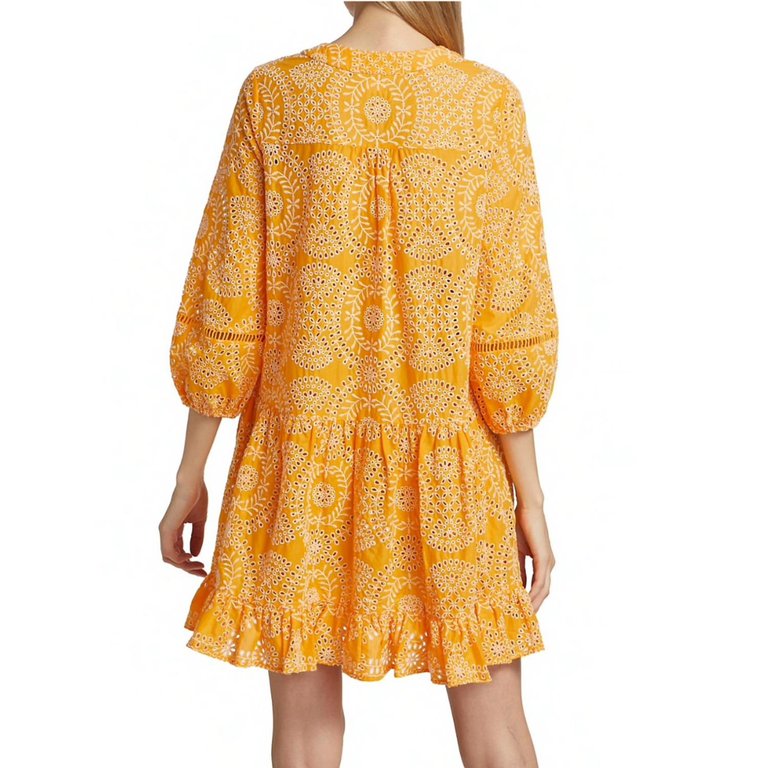 Umbrella Mini Dress In Marigold