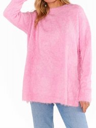 Bonfire Sweater - Pink Fuzzy Knit