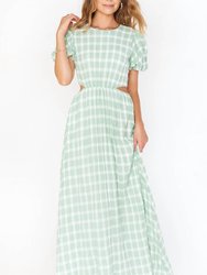 Eloise Maxi Dress - Green Plaid