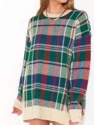 Ember Tunic Sweater - Holiday Plaid Knit