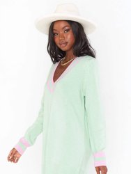 Hartford Sweater Dress In Mint Courtside Knit