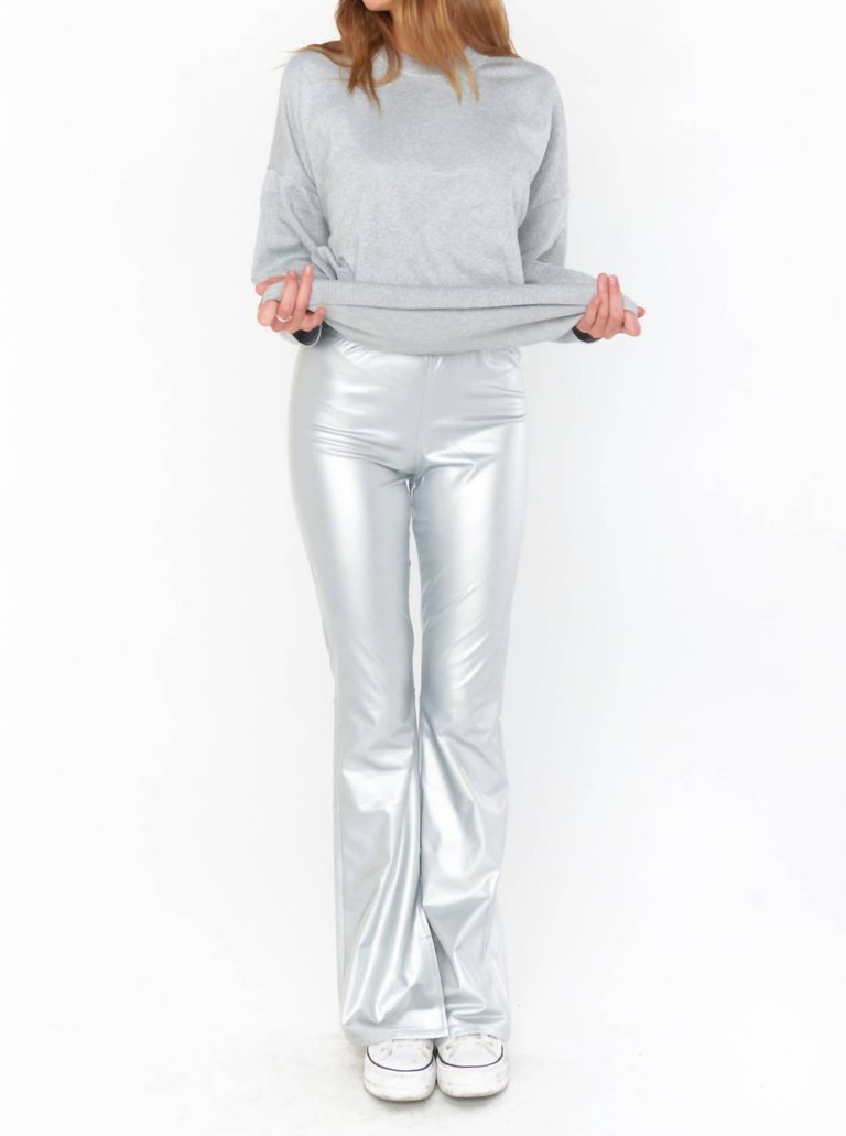 Nashville Pull On Flare Pant - Silver