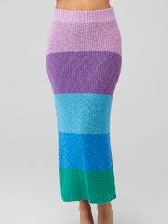 Pippa Sweater Skirt - Sunset Stripe