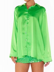 Smith Button Down Shirt - Bright Green Luxe