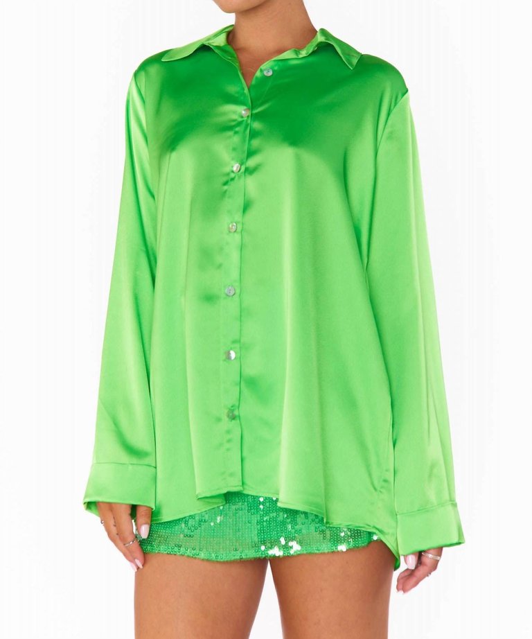 Smith Button Down Shirt - Bright Green Luxe